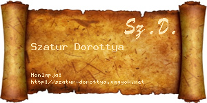 Szatur Dorottya névjegykártya