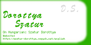 dorottya szatur business card